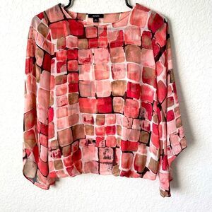 🔵Alfani colorful blouse top women size xs